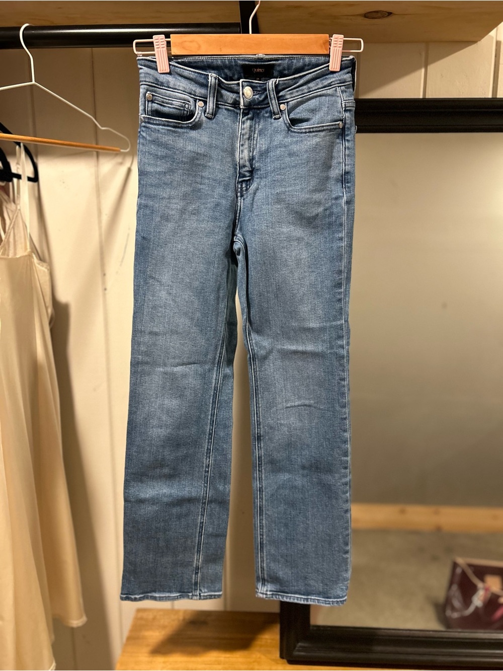 Quince Women’s Slim/Straight Jeans in Medium Blue Denim - 25